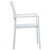 vidaXL Chaises de jardin lot de 4 Blanc Plastique Aspect de rotin