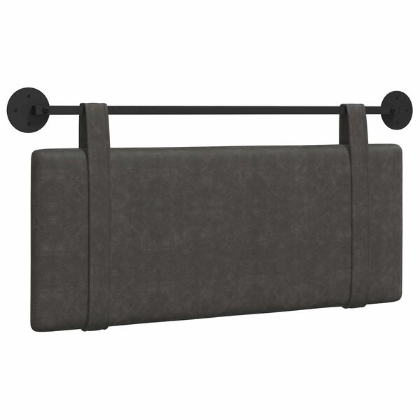 vidaXL T&ecirc;te de lit suspendue Uni Noir 110 x 55 x 5 cm PU antique