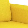 vidaXL Ensemble de canapés 2 pcs avec coussins jaune clair tissu