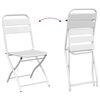 vidaXL Ensemble bistrot 3 pcs Blanc Acier