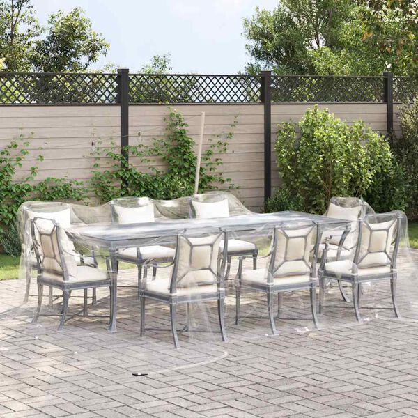 vidaXL B&acirc;che transparente avec &oelig;illets 5x6 m PVC