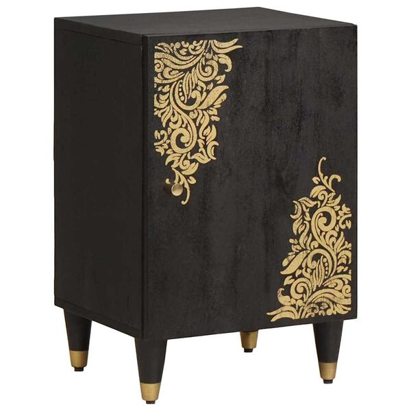 vidaXL Cabinet de salle de bain avec stockage Noir 38 x 33 x 58 cm