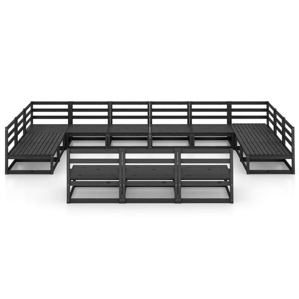 vidaXL Salon de jardin 13 pcs bois de pin massif