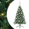 vidaXL Sapin de No&euml;l artificiel pr&eacute;-&eacute;clair&eacute; Vert 120 cm PVC