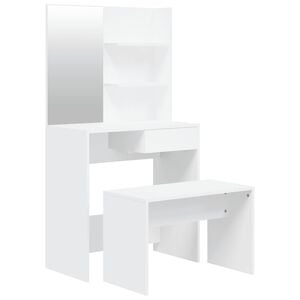 vidaXL Ensemble de coiffeuse Blanc 74,5x40x141 cm