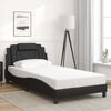 vidaXL Cadre de lit Viana avec LED sans matelas noir 100x200 cm
