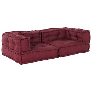 vidaXL Canap&eacute; modulaire 2 places marron 140x70x36 tissu