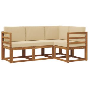 vidaXL Ensemble de canap&eacute;s d'ext&eacute;rieur 4 pcs Naturel et Beige
