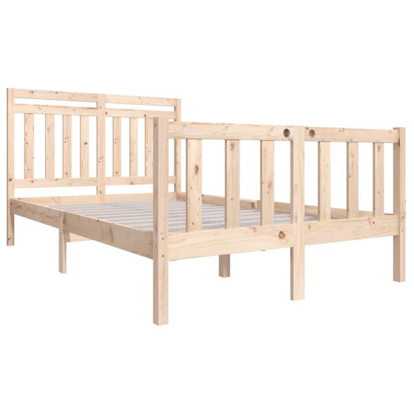 vidaXL Cadre de lit sans matelas bois massif 120x200 cm