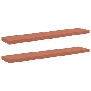vidaXL &Eacute;tag&egrave;re Murale 2 pc Rouge 120 x 23,5 x 3,8 cm Bois d'ing&eacute;nierie