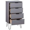 vidaXL Armoire à tiroir Gris 45x39,5x90,3 cm Bois de pin solide