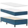 vidaXL Lit &agrave; ressorts avec matelas Bleu fonc&eacute; 80 x 200 cm Velours