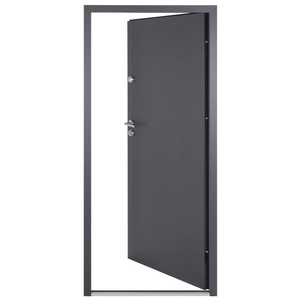 vidaXL Porte d'entr&eacute;e anthracite 100x200 cm aluminium
