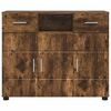 vidaXL Cabinet en Bois avec tiroir Ch&ecirc;ne fum&eacute; 88,5 x 30,5 x 73 cm