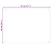vidaXL Dosseret de cuisine couleur Lait 80x60 cm Verre tremp&eacute;