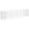 vidaXL Lit sur&eacute;lev&eacute; &agrave; gabion Fer galvanis&eacute; 400x100x100 cm