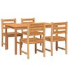 vidaXL Ensemble &agrave; manger de jardin 5pcs Bois de teck massif