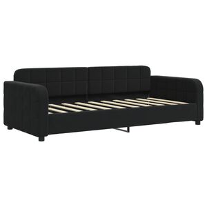 vidaXL Lit de repos sans matelas noir 90x190 cm velours