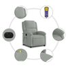 vidaXL Fauteuil inclinable électrique de massage gris clair velours