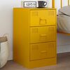 vidaXL Table de chevet jaune moutarde 34,5x39x62 cm acier