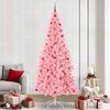 vidaXL Sapin de No&euml;l avec 300 LED avec support Rose 240 cm PVC