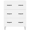vidaXL Buffet haut Blanc 69,5x34x180 cm Bois d'ing&eacute;nierie