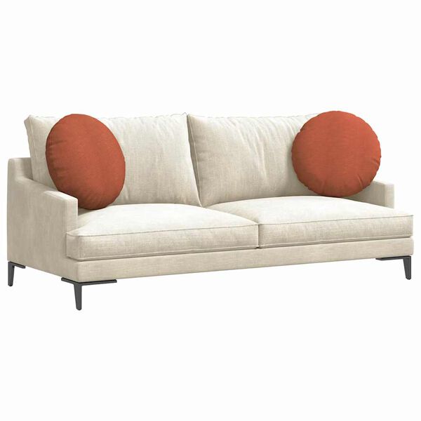 vidaXL Coussins de si&egrave;ge 2 pcs Rouge orange &Oslash; 50 cm