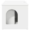 vidaXL Maison pour chat Blanc 85 x 55 x 50,5 cm Bois d'ing&eacute;nierie