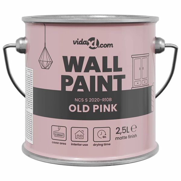 vidaXL Peinture murale Rose 16,5 x 16,5 x 15,9 cm Impression murale