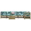 vidaXL Salon de jardin 7 pcs avec coussins bois de pin impr&eacute;gn&eacute;