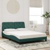 vidaXL Lit avec matelas vert fonc&eacute; 120x200 cm velours