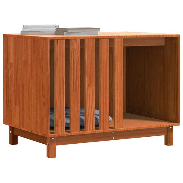 vidaXL Maison pour Chiens Brun cire 90 x 60 x 67 cm Pin massif