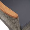 vidaXL Ensemble à manger de jardin coussins 5pcs Résine tressée Gris
