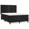 vidaXL Sommier &agrave; lattes de lit avec matelas Noir 140x200 cm Velours