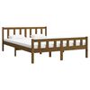 vidaXL Cadre de lit sans matelas marron miel bois massif 120x200 cm