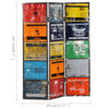vidaXL Cloison de s&eacute;paration Multicolore 45x17x167 cm Fer