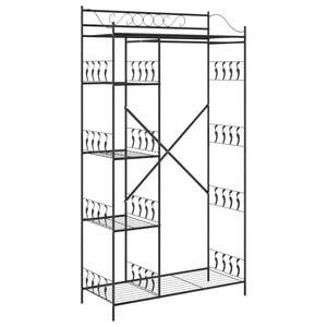 vidaXL Armoire Ouverte avec &eacute;tag&egrave;re Noir 101 x 43 x 188 cm Acier