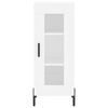 vidaXL Buffet haut Blanc 34,5x34x180 cm Bois d'ing&eacute;nierie