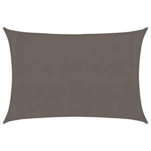 vidaXL Voile d'ombrage 160 g/m&sup2; Anthracite 3x4,5 m PEHD