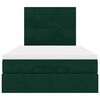 vidaXL Cadre de lit ottoman avec matelas vert fonc&eacute; 120x190 cm velours