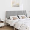 vidaXL T&ecirc;te de lit capitonn&eacute;e Gris clair 150 cm Pin massif