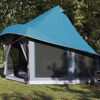 vidaXL Tente Tipi familiale avec toit Bleu 404 x 370 x 270 cm