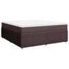 vidaXL Sommier &agrave; lattes de lit avec matelas Marron fonc&eacute; 180x200 cm