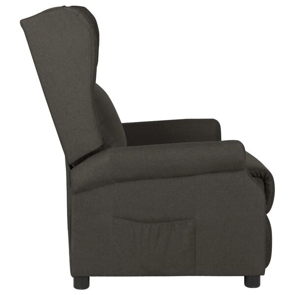 vidaXL Fauteuil inclinable Taupe Tissu