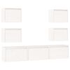 vidaXL Meubles TV 7 pcs Blanc Bois massif de pin