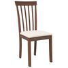 vidaXL Chaises &agrave; manger coussins 2 pcs marron bois massif caoutchouc
