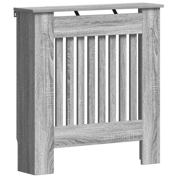 vidaXL Cache-Radiateur Gris Sonoma 78 x 19 x 81,5 cm Bois d'ing&eacute;nierie