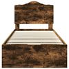 vidaXL Cadre de lit avec tiroir Ch&ecirc;ne fum&eacute; 90 x 200 cm Bois Ing&eacute;nierie