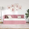 vidaXL Cadre de lit d'angle Rose 90 cm x 190 cm Velours