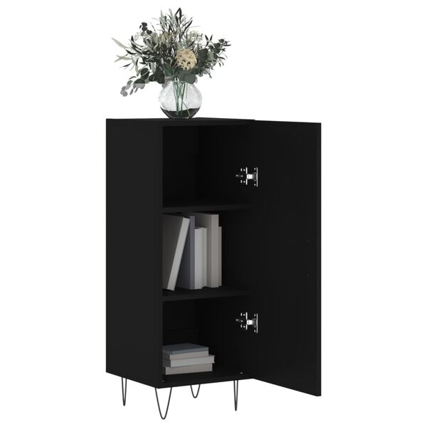 vidaXL Buffet Noir 34,5x34x90 cm Bois d'ing&eacute;nierie